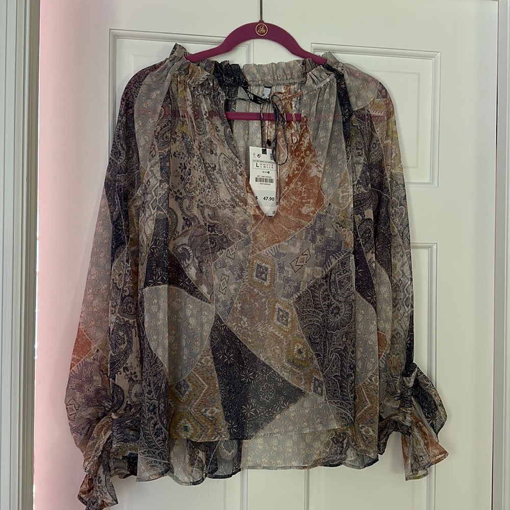 Brand new with tickets Zara transparent top